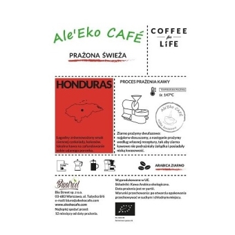 Ale'Eko CAFÉ Kawa Ziarnista Honduras BIO 250 g Coffee for Life cena 38,99zł