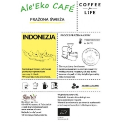 Ale'Eko CAFÉ Kawa Ziarnista Indonezja 250g BIO Coffee for Life cena 45,80zł