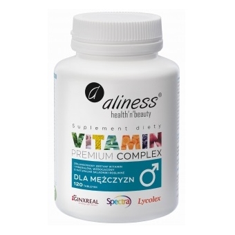 Premium Vitamin Complex dla mężczyzn 120tabletek VEGE Aliness cena 54,90zł