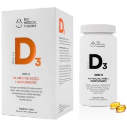 Bio Medical Pharma Witamina D3 2000IU 120kapsułek cena 34,00zł