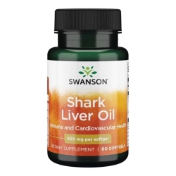 Swanson olej z wątroby rekina 550 mg 60 kapsułek cena 59,00zł