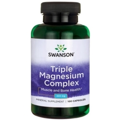 Swanson Triple Magnesium Complex magnez 100kapsułek cena 16,85zł