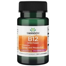 Swanson Witamina B12 1000mg 100tabletek do ssania cena 28,90zł