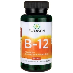 Swanson Witamina B12 500mcg 250kapsułek cena 30,20zł