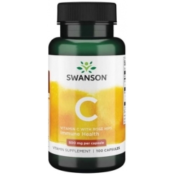 Swanson Witamina C 500mg z dziką różą 100kapsułek cena 17,90zł