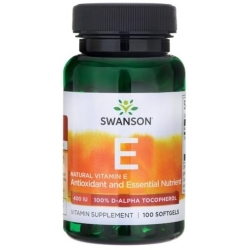 Swanson Witamina E naturalna 400IU 100kapsułek cena 51,90zł