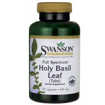 Swanson full spectrum holy basil 400 mg 120 kapsułek cena 25,90zł
