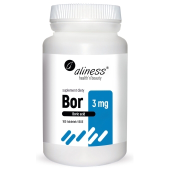 Aliness Bor 3mg (kwas borowy) x 100 tabletek vege cena 24,90zł
