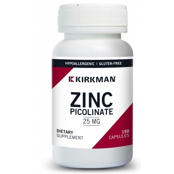 Kirkman Zinc Picolinate 25mg pikolinian cynku (Hypoallergenic) 150kapsułek cena 164,90zł
