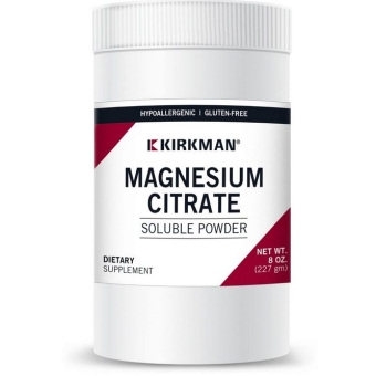 Kirkman Magnesium Citrate Soluble Powder cytrynian magnezu proszek (Hypoallergenic) 227g cena 280,90zł