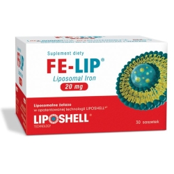 FE-LIP Liposomal Iron liposomalne żelazo 20mg 30saszetek cena 39,48zł