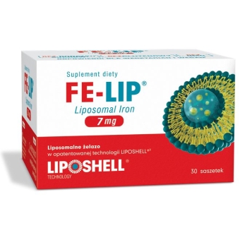 FE-LIP Liposomal Iron liposomalne żelazo 7mg 30saszetek cena 29,90zł