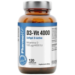 Pharmovit Clean Label Witamina D3-Vit 4000 120kapsułek cena 24,90zł