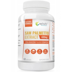 Saw Palmetto 600mg palma sabałowa 60 kapsułek Wish Pharmaceutical cena 20,90zł