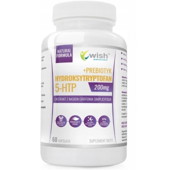5-HTP 200mg (5-Hydroksytryptofan ) 60kapsułek Wish Pharmaceutical cena 49,00zł