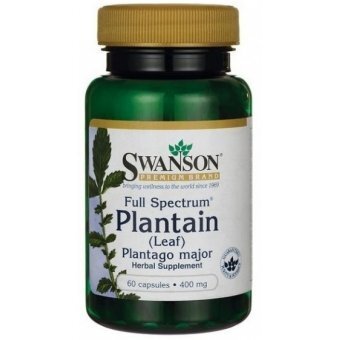Swanson full spectrum plantain (babka zwyczajna) 60 kapsułek cena 15,59zł
