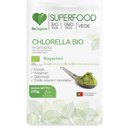 BeOrganic SuperFood Chlorella BIO w proszku 200g cena 54,99zł