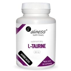 Aliness L-Taurine 800mg 100kapsułek Vege + próbki gratis  cena 34,90zł