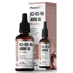 Pharmovit Clean Label Witamina K2+D3-Vit 4000 IU Oil Active 30ml cena 43,50zł