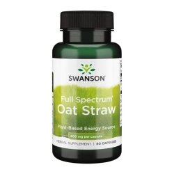 Swanson Full spectrum oat straw (owies zwyczajny) 400mg 60kapsułek cena 23,90zł