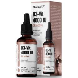 Pharmovit Clean Label Witamina D3-Vit 4000 IU Oil Active 30ml cena 32,09zł