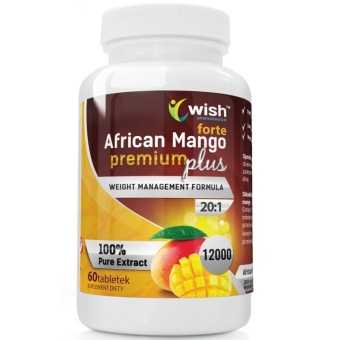 Wish Pharmaceutical African Mango Premium Plus 6000mg - afrykańskie mango 60tabletek cena 38,90zł