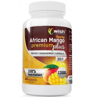 Wish Pharmaceutical African Mango Premium Plus 6000mg - afrykańskie mango 60tabletek