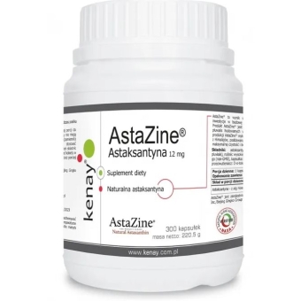 AstaZine Astaksantyna 12 mg 300kapsułek Kenay cena 739,00zł