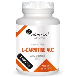 Aliness L-Carnityne ALC 500 mg 100kapsułek Vege cena 44,90zł