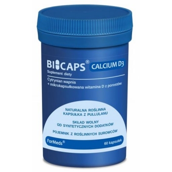 Formeds Bicaps® Calcium D3 wapń 60kapsułek cena 36,99zł
