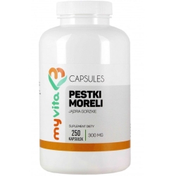 MyVita pestki moreli 300mg 250kapsułek  cena 83,00zł