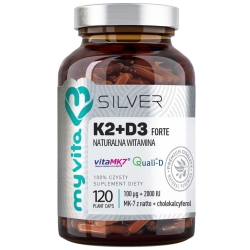 MyVita Silver Pure Witamina K2 100uq+D3 2000IU 120kapsułek cena 74,00zł