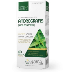 Medica Herbs Andrografis (King Of Bitters) 400mg 60kapsułek cena 17,99zł