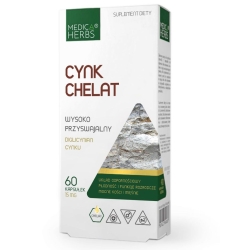 Medica Herbs Cynk Chelat diglicynian cynku 15mg 60kapsułek cena 14,95zł