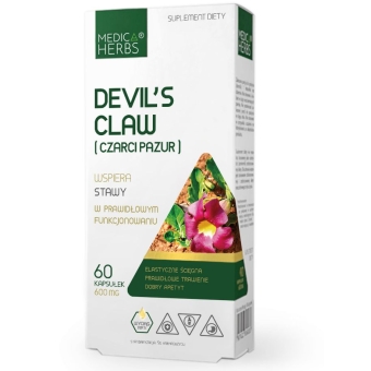 Medica Herbs Devil's Claw (Czarci pazur) 600mg 60kapsułek cena 24,95zł