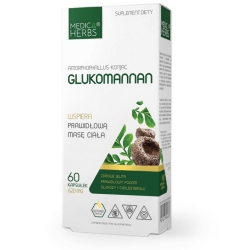 Medica Herbs Glukomannan 620mg 60kapsułek cena 23,95zł