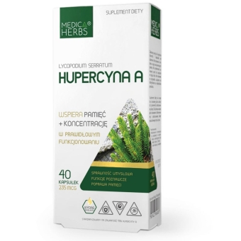 Medica Herbs Hupercyna A 235mcg 40kapsułek cena 23,95zł