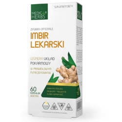 Medica Herbs Imbir Lekarski 600mg 60kapsułek cena 21,95zł