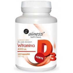 Aliness Witamina D3 Forte Oil 4000 j.m. 120kapsułek cena 34,90zł