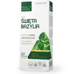 Medica Herbs Święta Bazylia (Ocimum tenuiflorum) 450mg 60kapsułek cena 24,95zł