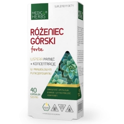 Medica Herbs Różeniec Górski Forte (Rhodiola rosea) 520mg 40kapsułek cena 25,95zł