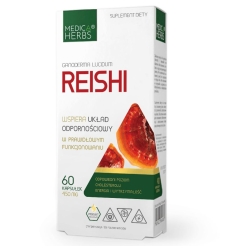 Medica Herbs Reishi (Ganoderma lucidum) 450mg 60kapsułek cena 24,95zł
