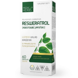 Medica Herbs Resweratrol (Rdestowiec Japoński) 500mg 60kapsułek cena 16,95zł
