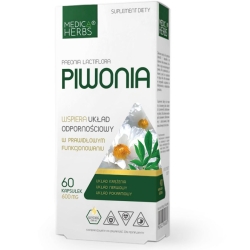 Medica Herbs Piwonia (Paeonia lactiflora) 60kapsułek cena 27,95zł