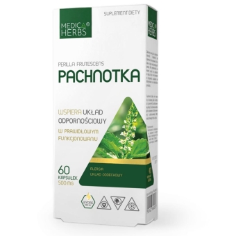 Medica Herbs Pachnotka zwyczajna (Perilla frutescens) 500mg 60kapsułek cena 22,95zł