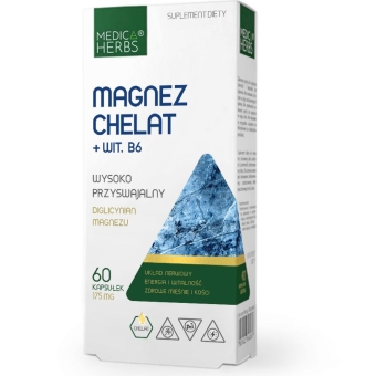 Medica Herbs Magnez Chelat + Wit. B6 60kapsułek cena 20,95zł