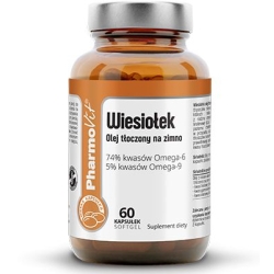 Clean Label Wiesiołek olej tłoczony na zimno 60kapsułek Vcaps Pharmovit cena 32,90zł