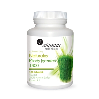Aliness Naturalny Młody Jęczmień 1800 120 tabletek cena 32,90zł