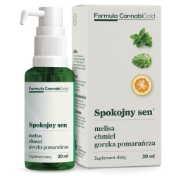 Formula CannabiGold Spokojny sen Melisa, chmiel, gorzka pomarańcza 30ml HemPoland cena 49,00zł