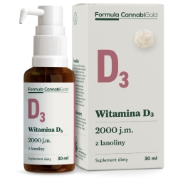 Formula CannabiGold Witamina D3 2000IU z lanoliny 30ml HemPoland cena 39,00zł